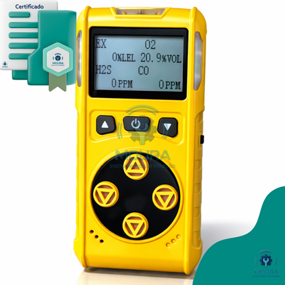 Detector Medidor De 4 Gases Com Bomba Espaço Confinado + Certificado De Calibração - Moura Instrumentos Laranja