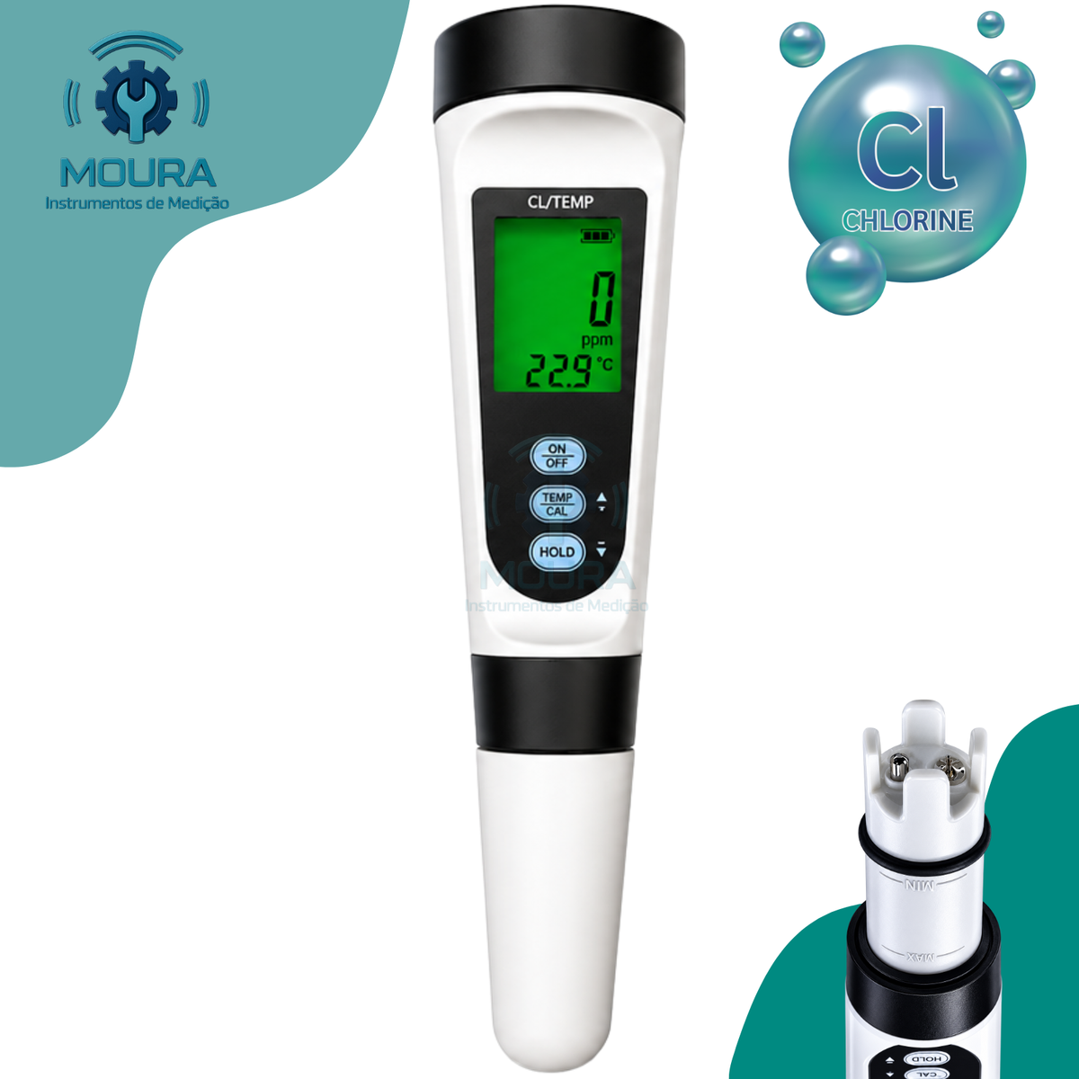 Medidor de Cloro Digital Cl-m21