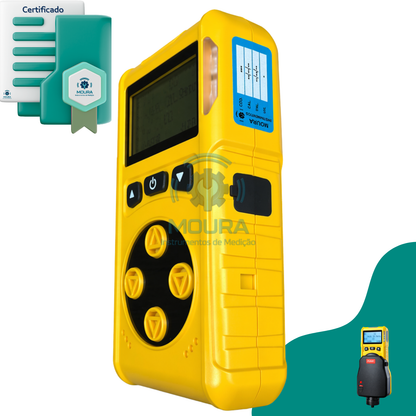Detector Medidor De 4 Gases Com Bomba Espaço Confinado + Certificado De Calibração - Moura Instrumentos Laranja