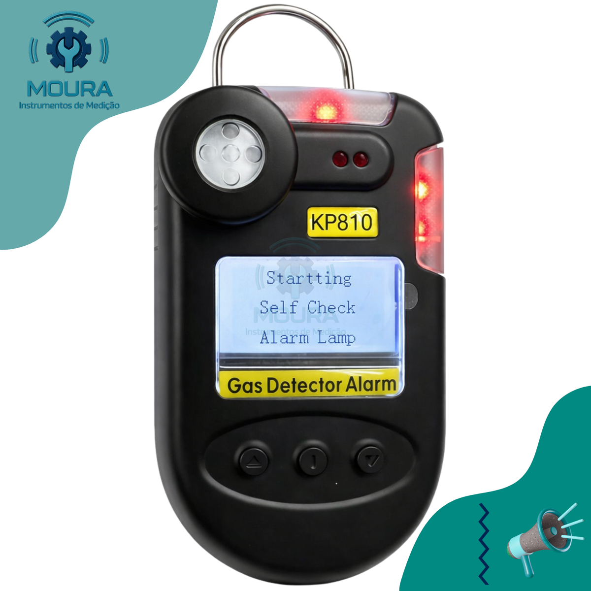Detector Medidor De Gás Nh3 Amônia 0-100ppm - Moura Instrumentos - Kp810 Preto