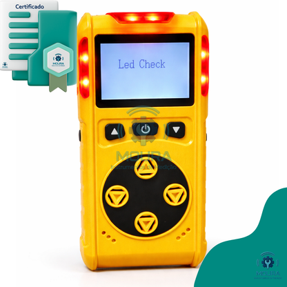Detector Medidor De 4 Gases Com Bomba Espaço Confinado + Certificado De Calibração - Moura Instrumentos Laranja