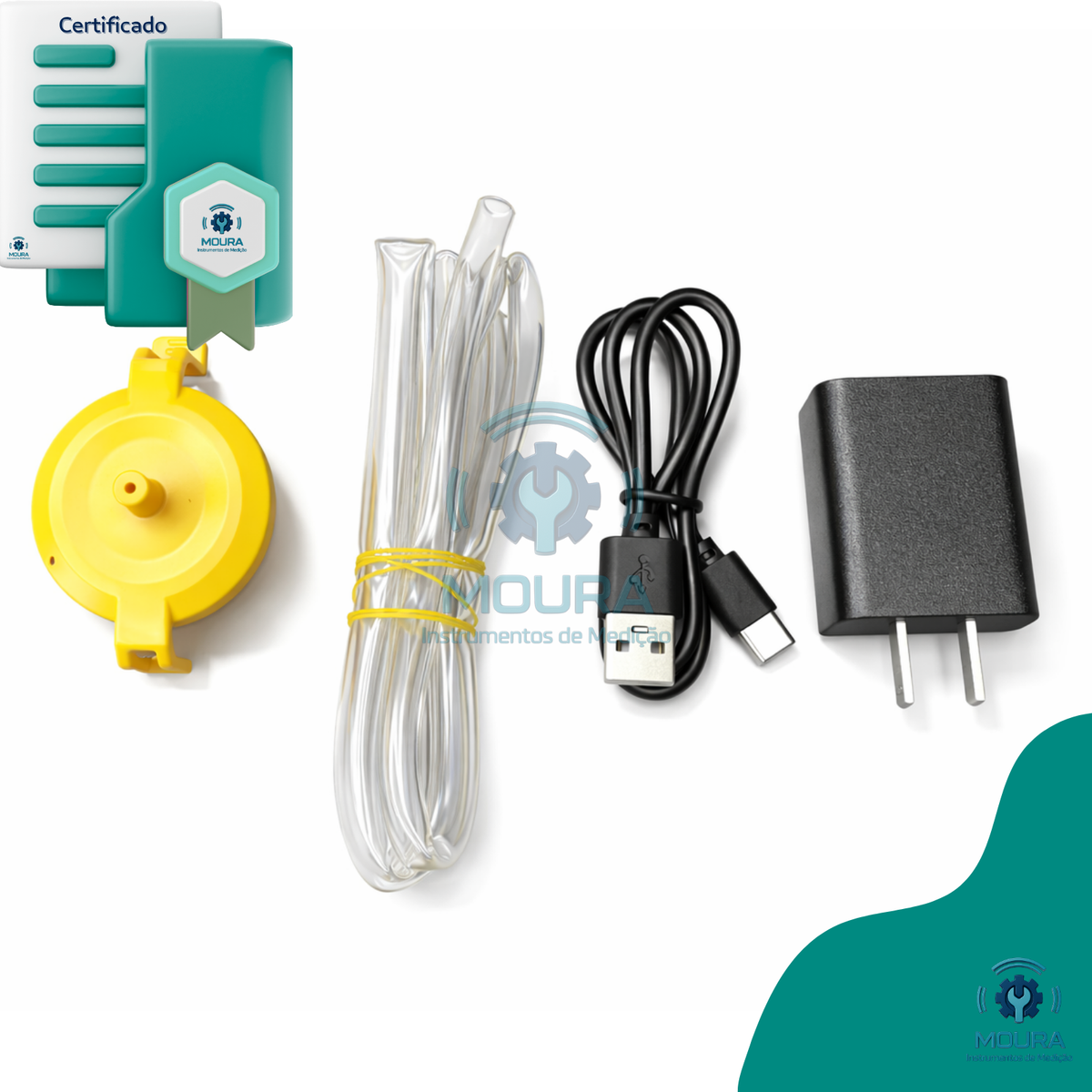 Detector Medidor De 4 Gases Com Bomba Espaço Confinado + Certificado De Calibração - Moura Instrumentos Laranja