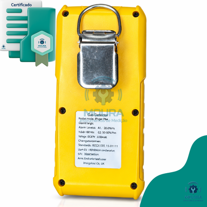 Detector Medidor De 4 Gases Com Bomba Espaço Confinado + Certificado De Calibração - Moura Instrumentos Laranja