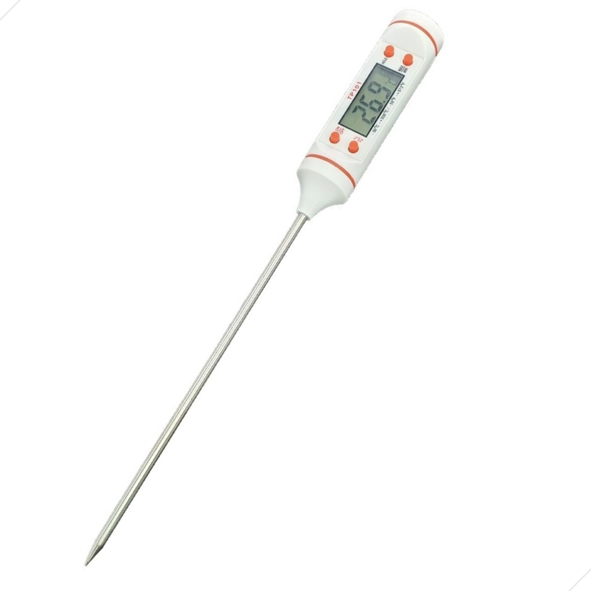 Termômetro Culinário Branco Digital Espeto Cozinha TP-101