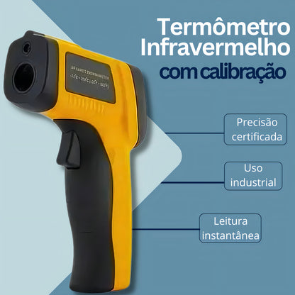 Termômetro Infravermelho Digital Com Certificado De Calibração - Moura Instrumentos - Mi-ti - Rastreável A Rbc