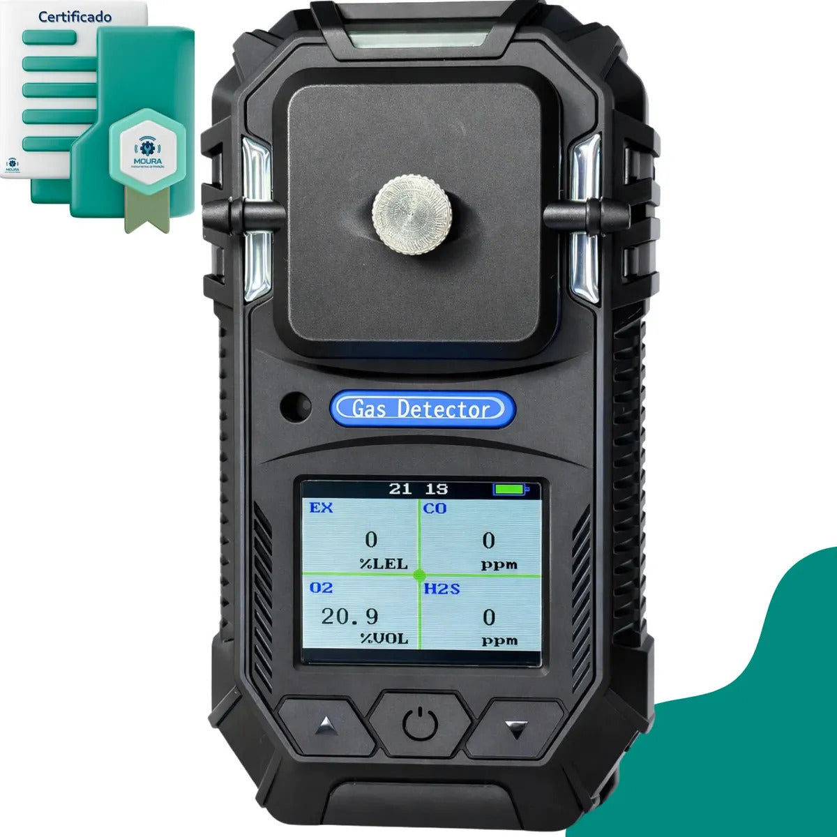 Detector De Gases 4 Em 1 Es30p + Certificado De Calibração - Moura Instrumentos - Preto 3v