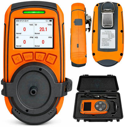 Detector De 4 Gases + Certificado Calibração Rastreável Rbc - BTYQ-Z4 - Moura Instrumentos - Preto Laranja