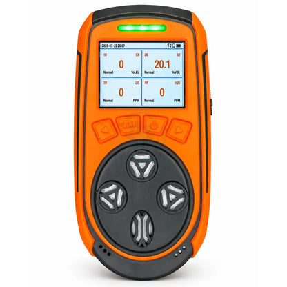 Detector De 4 Gases + Certificado Calibração Rastreável Rbc - BTYQ-Z4 - Moura Instrumentos - Preto Laranja