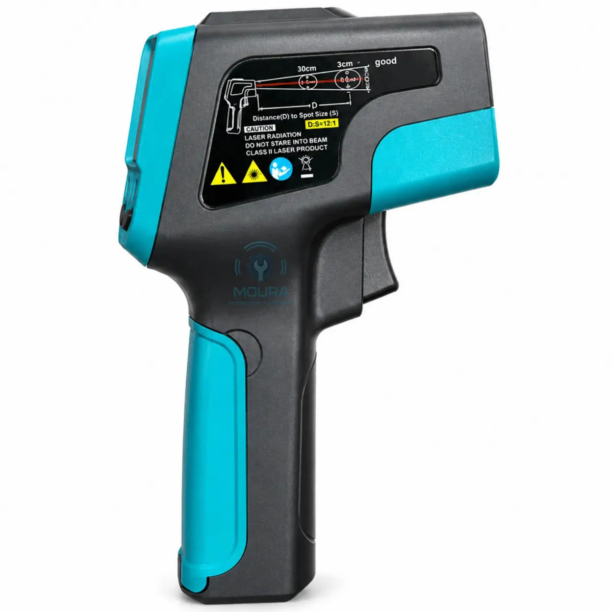 Termômetro Infravermelho Digital Com Certificado De Calibração - Laser 13 Pontos - Moura Instrumentos - Mi-tiv - Emissividade Ajustável - Rastreável A Rbc