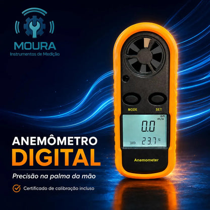 Termo Anemômetro Digital com Certificado de Calibração - Moura Instrumentos
