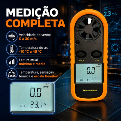 Termo Anemômetro Digital com Certificado de Calibração - Moura Instrumentos
