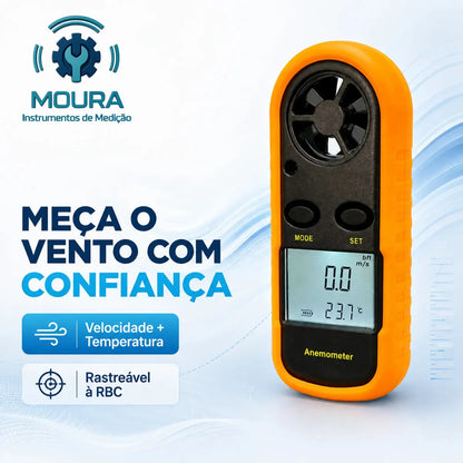Termo Anemômetro Digital com Certificado de Calibração - Moura Instrumentos