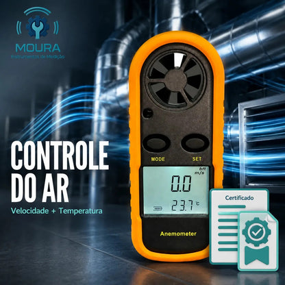 Termo Anemômetro Digital com Certificado de Calibração - Moura Instrumentos