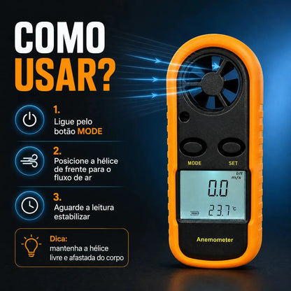Termo Anemômetro Digital com Certificado de Calibração - Moura Instrumentos