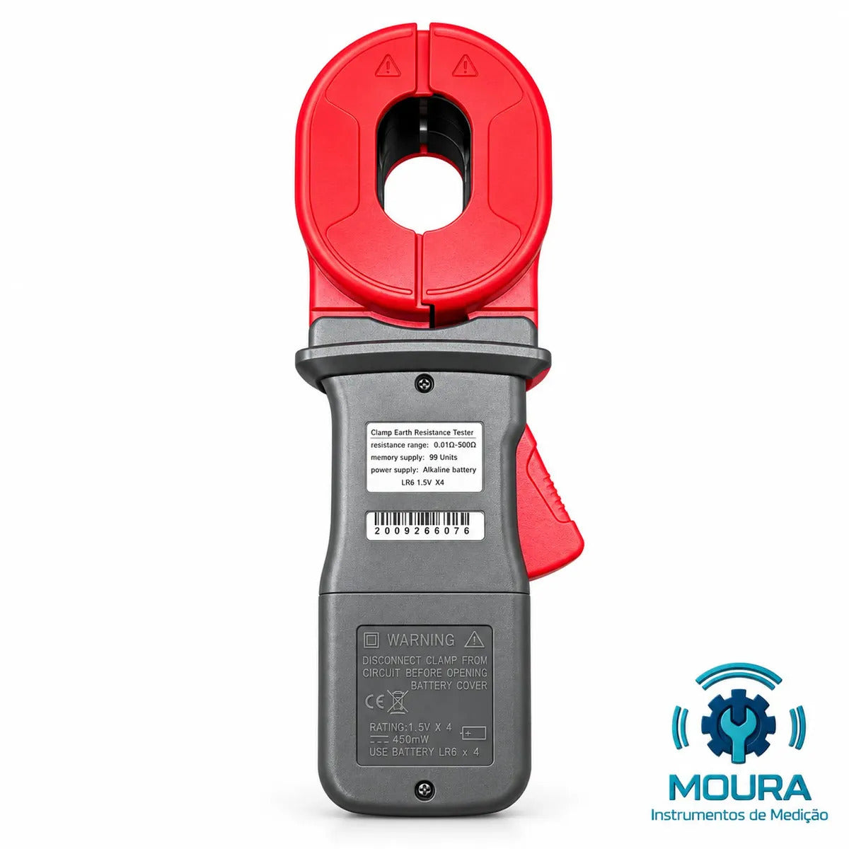 Alicate Terrômetro Digital 2000X Com Certificado de Calibração - Moura Instrumentos - Mede Sem Usar Estacas