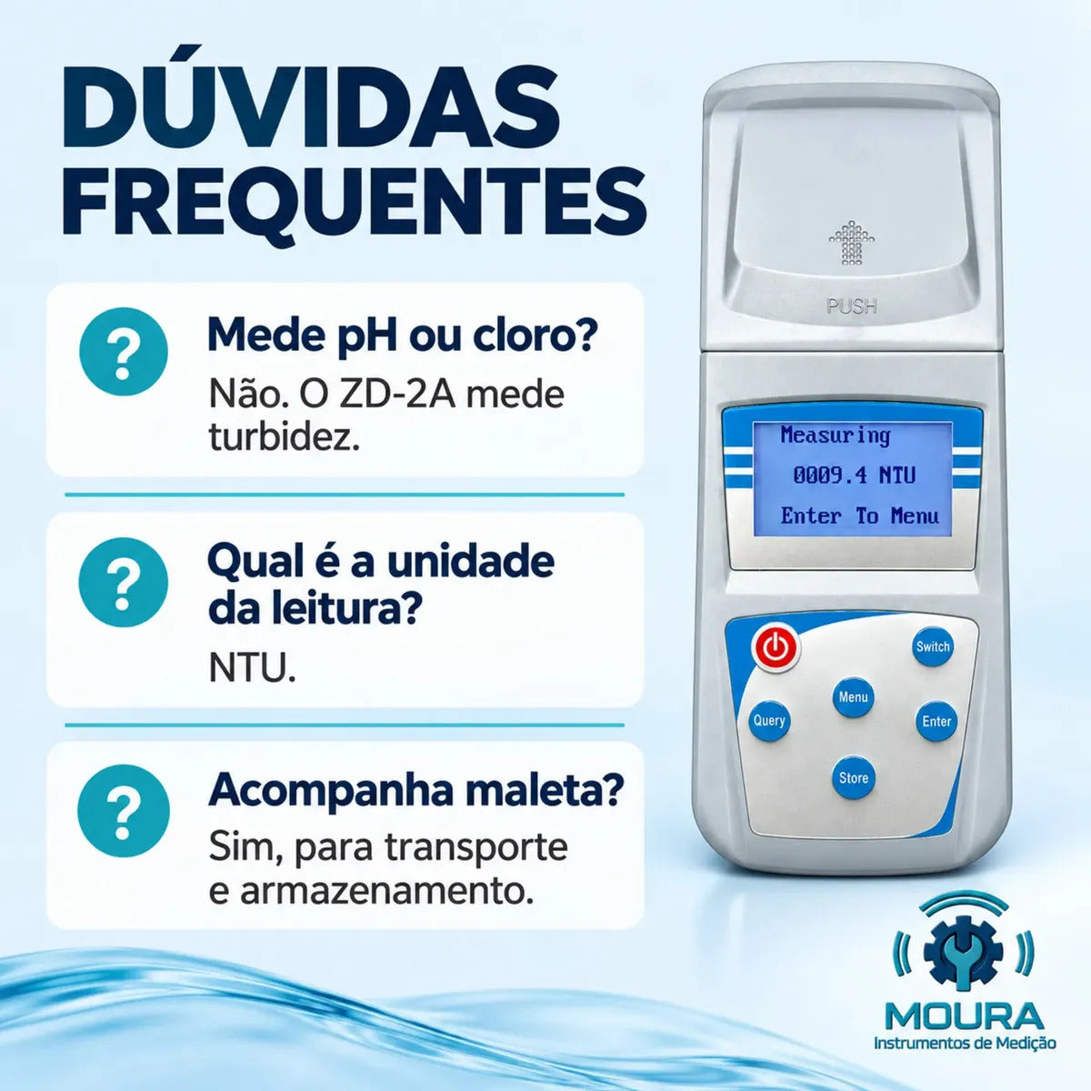 Medidor de turbidez Turbidímetro ZD-2A