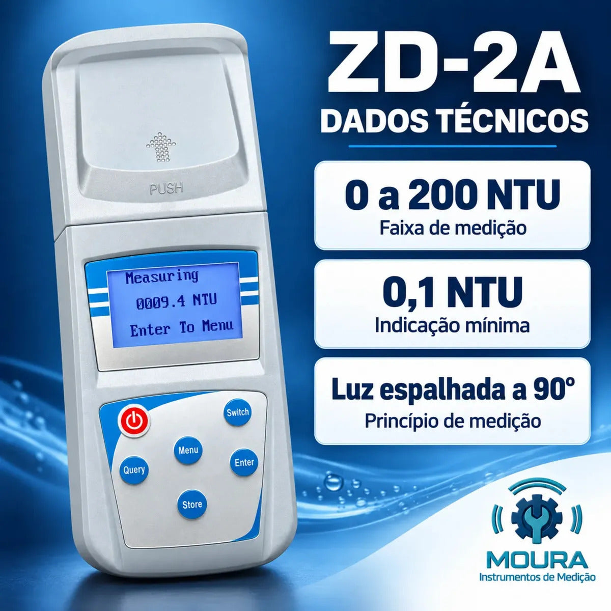 Medidor de turbidez Turbidímetro ZD-2A