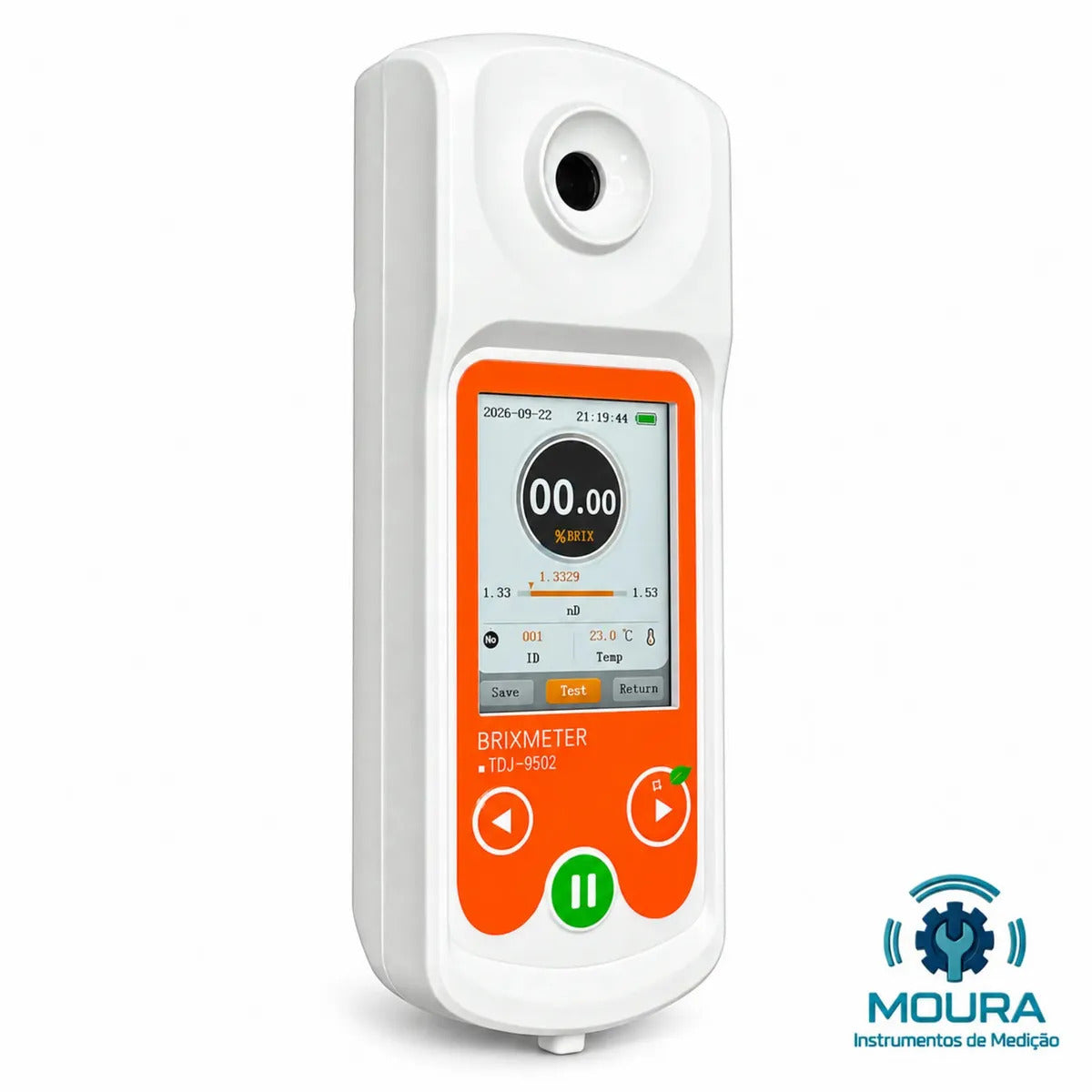 Refratômetro Digital 0-95% Brix TDJ-9502 com Certificado de Calibração