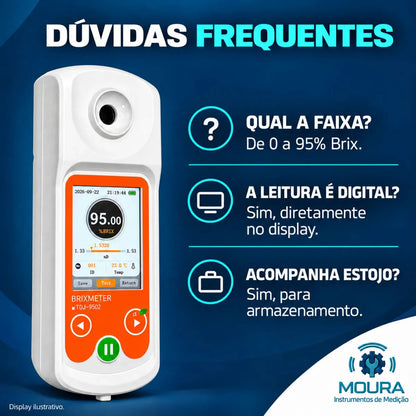 Refratômetro Digital 0-95% Brix