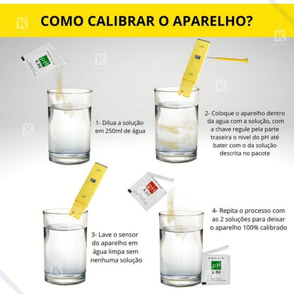 Medidor De Ph Da Água Digital Com Certificado De Calibração