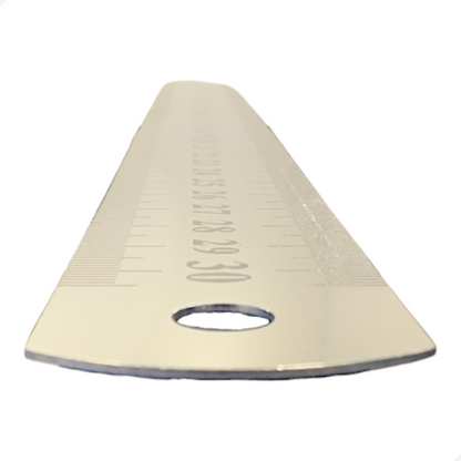 Régua Escala De Aço 30cm 300mm Com Certificado Rastreável