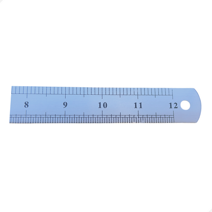 Régua Escala De Aço 30cm 300mm Com Certificado Rastreável