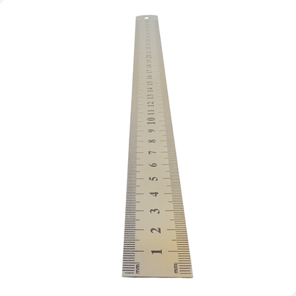 Régua Escala De Aço 30cm 300mm Com Certificado Rastreável