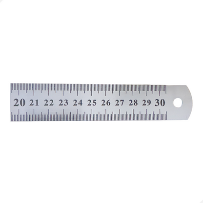 Régua Escala De Aço 30cm 300mm Com Certificado Rastreável