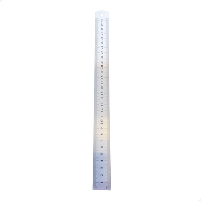 Régua Escala De Aço 30cm 300mm Com Certificado Rastreável