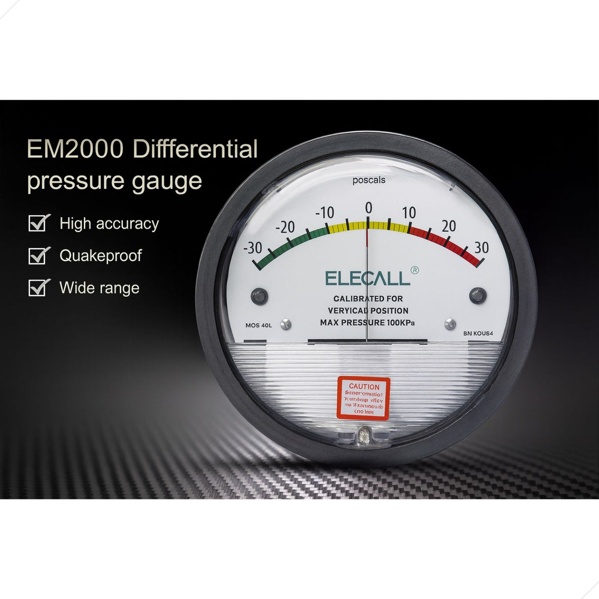 Manômetro Medidor Pressao Diferencial Analógico -30 A 30 Pa