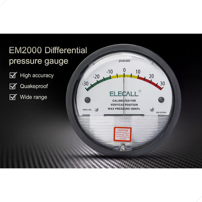 Manômetro Medidor Pressao Diferencial Analógico -30 A 30 Pa